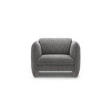 Georgia Sessel aus Chenille (SILENCIO 97) in Dunkelgrau, 105x90 cm – Bild 1