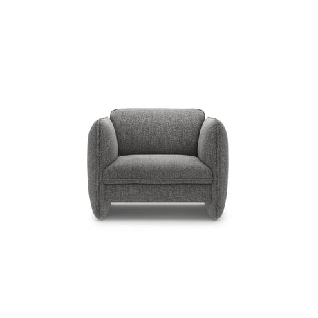 Georgia Sessel aus Chenille (SILENCIO 97) in Dunkelgrau, 105x90 cm – Bild 1