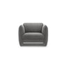Georgia Sessel aus Chenille (SILENCIO 97) in Dunkelgrau, 105x90 cm – Bild 1