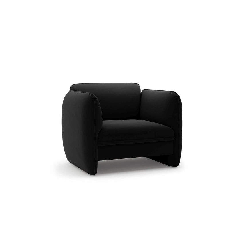 Georgia Sessel aus Samt (Magic Velvet 2219) in Schwarz, 105x90 cm – Bild 2