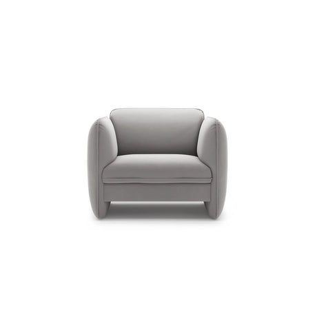 Georgia Sessel aus Samt (Magic Velvet 2239) in Hellgrau, 105x90 cm – Bild 1