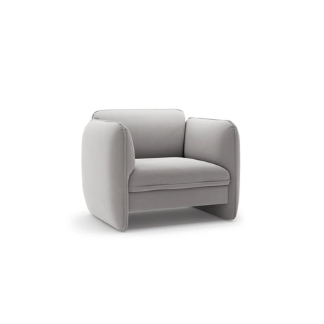 Georgia Sessel aus Samt (Magic Velvet 2239) in Hellgrau, 105x90 cm – Bild 2