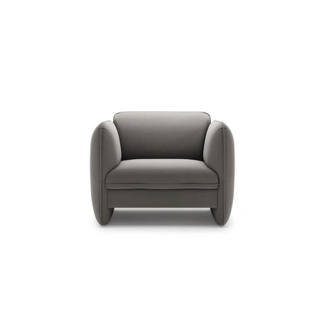 Georgia Sessel aus Samt (Magic Velvet 2241) in Dunkelgrau, 105x90 cm – Bild 1