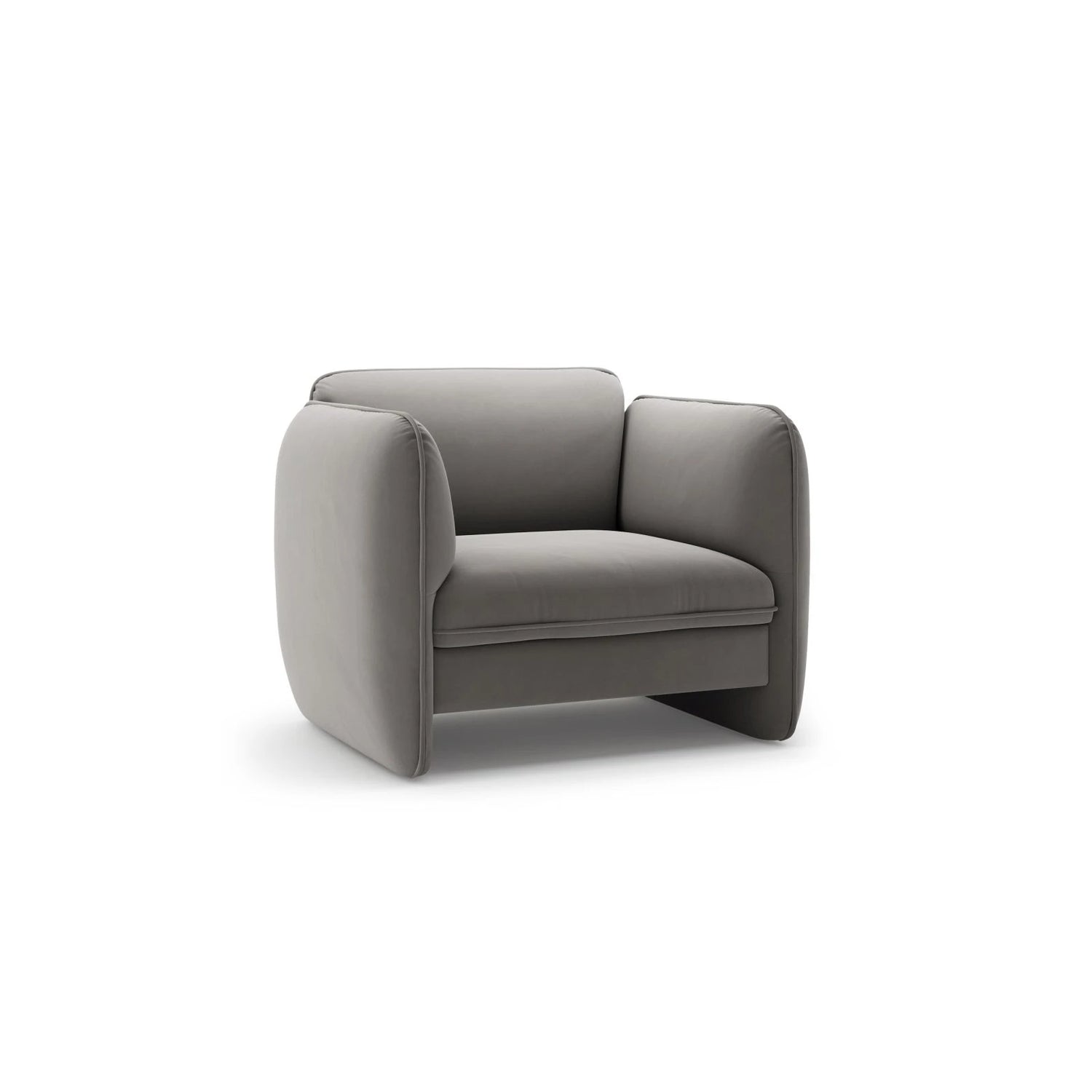 Georgia Sessel aus Samt (Magic Velvet 2241) in Dunkelgrau, 105x90 cm – Bild 2