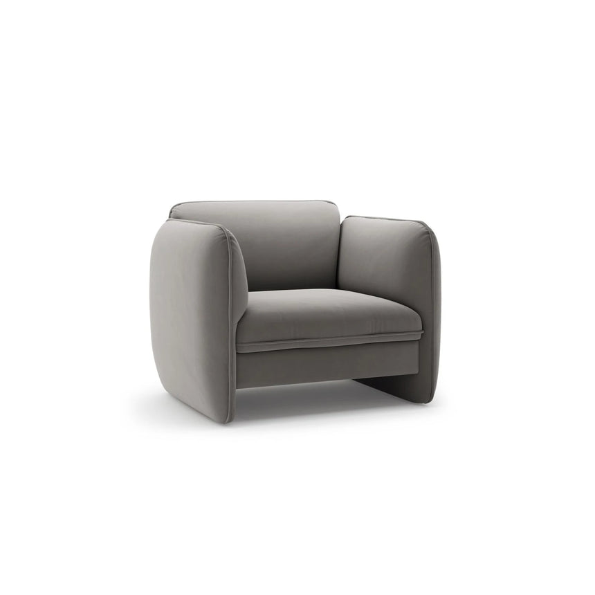 Georgia Sessel aus Samt (Magic Velvet 2241) in Dunkelgrau, 105x90 cm – Bild 2