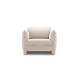 Georgia Sessel aus Samt (Magic Velvet 2256) in Elfenbein, 105x90 cm – Bild 1