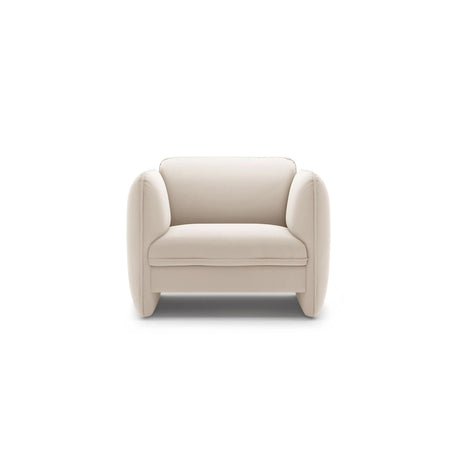 Georgia Sessel aus Samt (Magic Velvet 2256) in Elfenbein, 105x90 cm – Bild 1