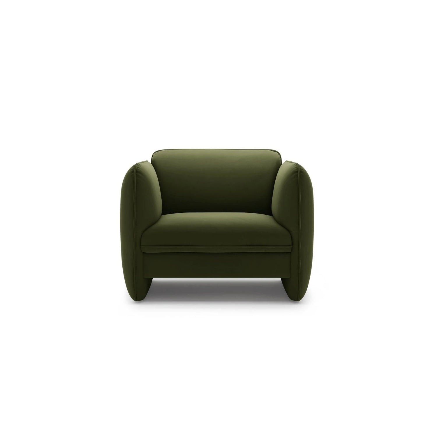 Georgia Sessel aus Samt (Magic Velvet 2295) in Armeegrün, 105x90 cm – Bild 1