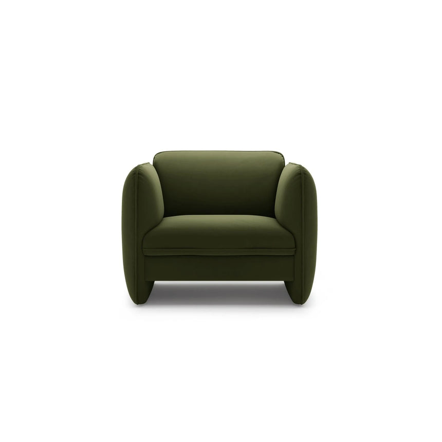 Georgia Sessel aus Samt (Magic Velvet 2295) in Armeegrün, 105x90 cm – Bild 1