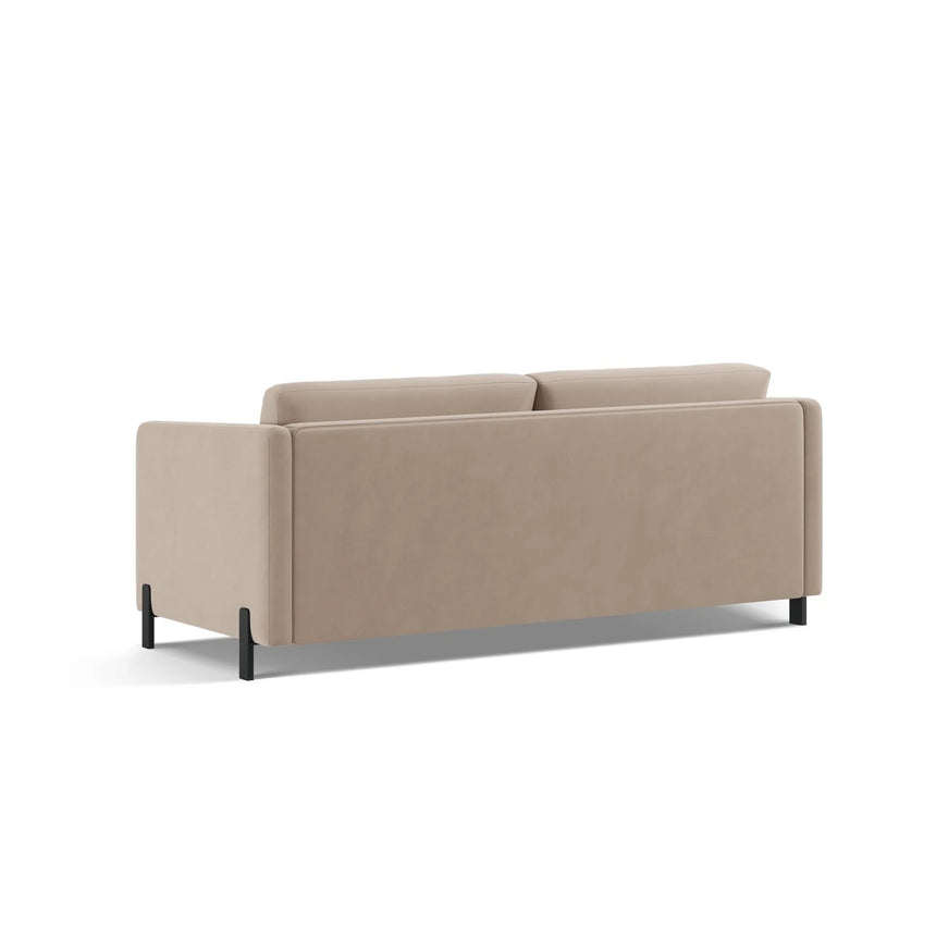 Gloria 2-Sitzer Sofa, ausklappbar, mit Schlaffunktion, mit Bezug aus Samt (Sal1) in Beige, 182x102 cm – Bild 5