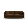 Gloria 2-Sitzer Sofa, ausklappbar, mit Schlaffunktion, mit Bezug aus Samt (Sal4) in Chocolate, 182x102 cm – Bild 1