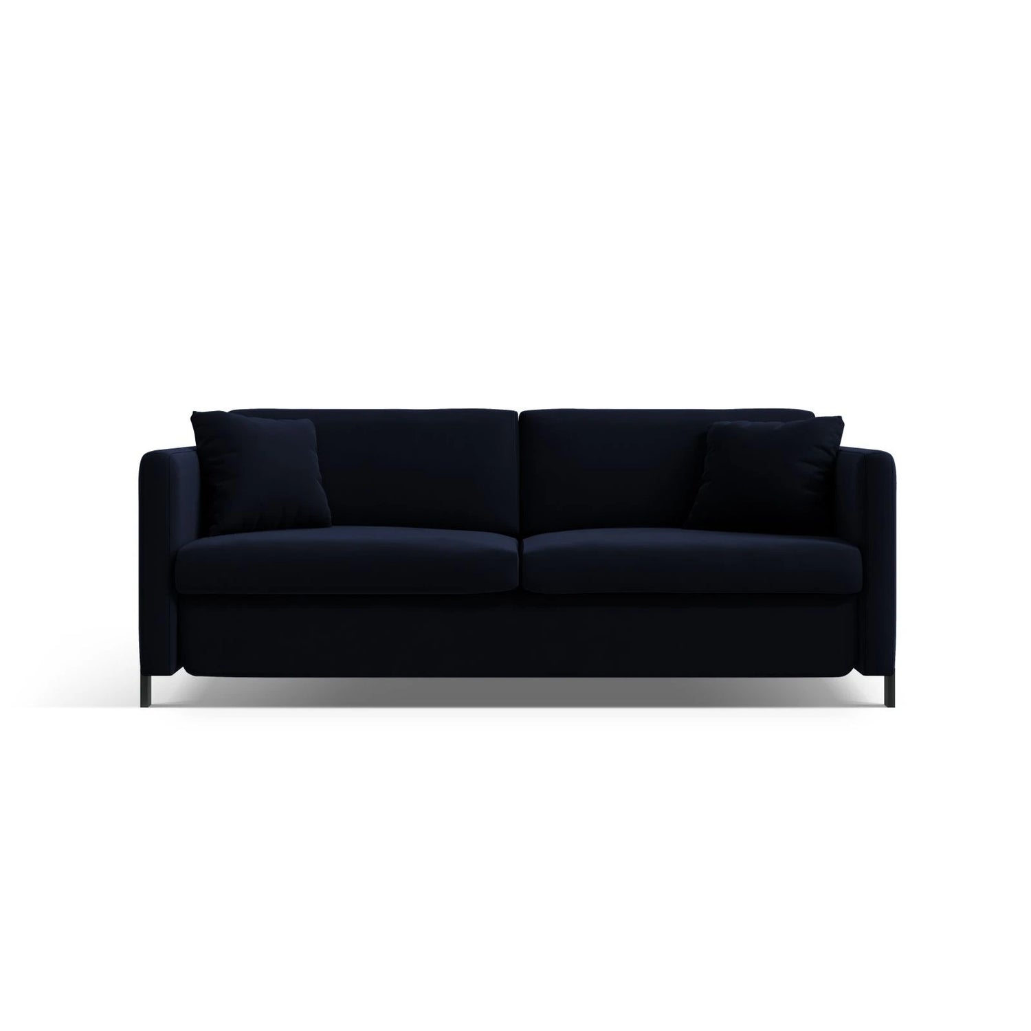 Gloria 2-Sitzer Sofa, ausklappbar, mit Schlaffunktion, mit Bezug aus Samt (Sal5) in Königsblau, 182x102 cm – Bild 1