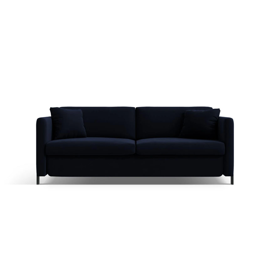 Gloria 2-Sitzer Sofa, ausklappbar, mit Schlaffunktion, mit Bezug aus Samt (Sal5) in Königsblau, 182x102 cm – Bild 1