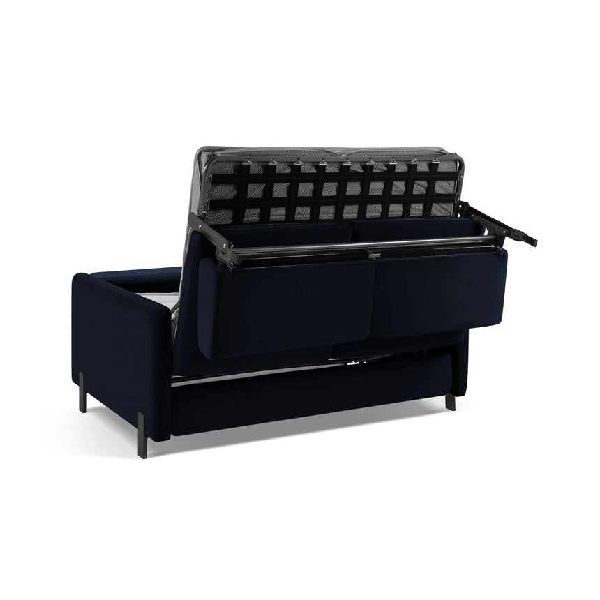 Gloria 2-Sitzer Sofa, ausklappbar, mit Schlaffunktion, mit Bezug aus Samt (Sal5) in Königsblau, 182x102 cm – Bild 6