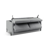 Gloria 2-Sitzer Sofa, ausklappbar, mit Schlaffunktion, mit Bezug aus Strukturierter Stoff (Bjo06) in Hellgrau, 182x102 cm – Bild 6
