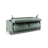 Gloria 2-Sitzer Sofa, ausklappbar, mit Schlaffunktion, mit Bezug aus Strukturierter Stoff (Bjo71) in Mint, 182x102 cm – Bild 6
