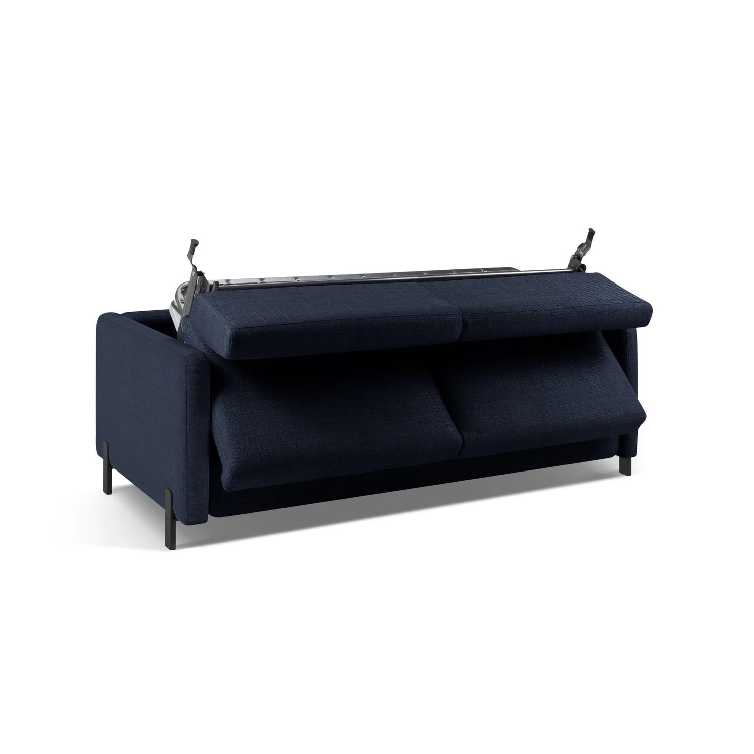 Gloria 2-Sitzer Sofa, ausklappbar, mit Schlaffunktion, mit Bezug aus Strukturierter Stoff (Bjo86) in Blau, 182x102 cm – Bild 6