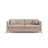 Gloria 3-Sitzer Sofa, ausklappbar, mit Schlaffunktion, mit Bezug aus Samt (Sal1) in Beige, 202x102 cm – Bild 1