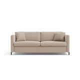 Gloria 3-Sitzer Sofa, ausklappbar, mit Schlaffunktion, mit Bezug aus Samt (Sal1) in Beige, 202x102 cm – Bild 1