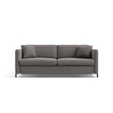 Gloria 3-Sitzer Sofa, ausklappbar, mit Schlaffunktion, mit Bezug aus Samt (Sal17) in Grau, 202x102 cm – Bild 1