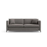 Gloria 3-Sitzer Sofa, ausklappbar, mit Schlaffunktion, mit Bezug aus Samt (Sal17) in Grau, 202x102 cm – Bild 1