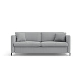 Gloria 3-Sitzer Sofa, ausklappbar, mit Schlaffunktion, mit Bezug aus Strukturierter Stoff (Bjo06) in Hellgrau, 202x102 cm – Bild 1