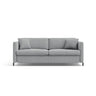 Gloria 3-Sitzer Sofa, ausklappbar, mit Schlaffunktion, mit Bezug aus Strukturierter Stoff (Bjo06) in Hellgrau, 202x102 cm – Bild 1