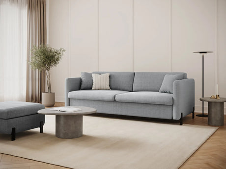 Gloria 3-Sitzer Sofa, ausklappbar, mit Schlaffunktion, mit Bezug aus Strukturierter Stoff (Bjo06) in Hellgrau, 202x102 cm – Bild 2