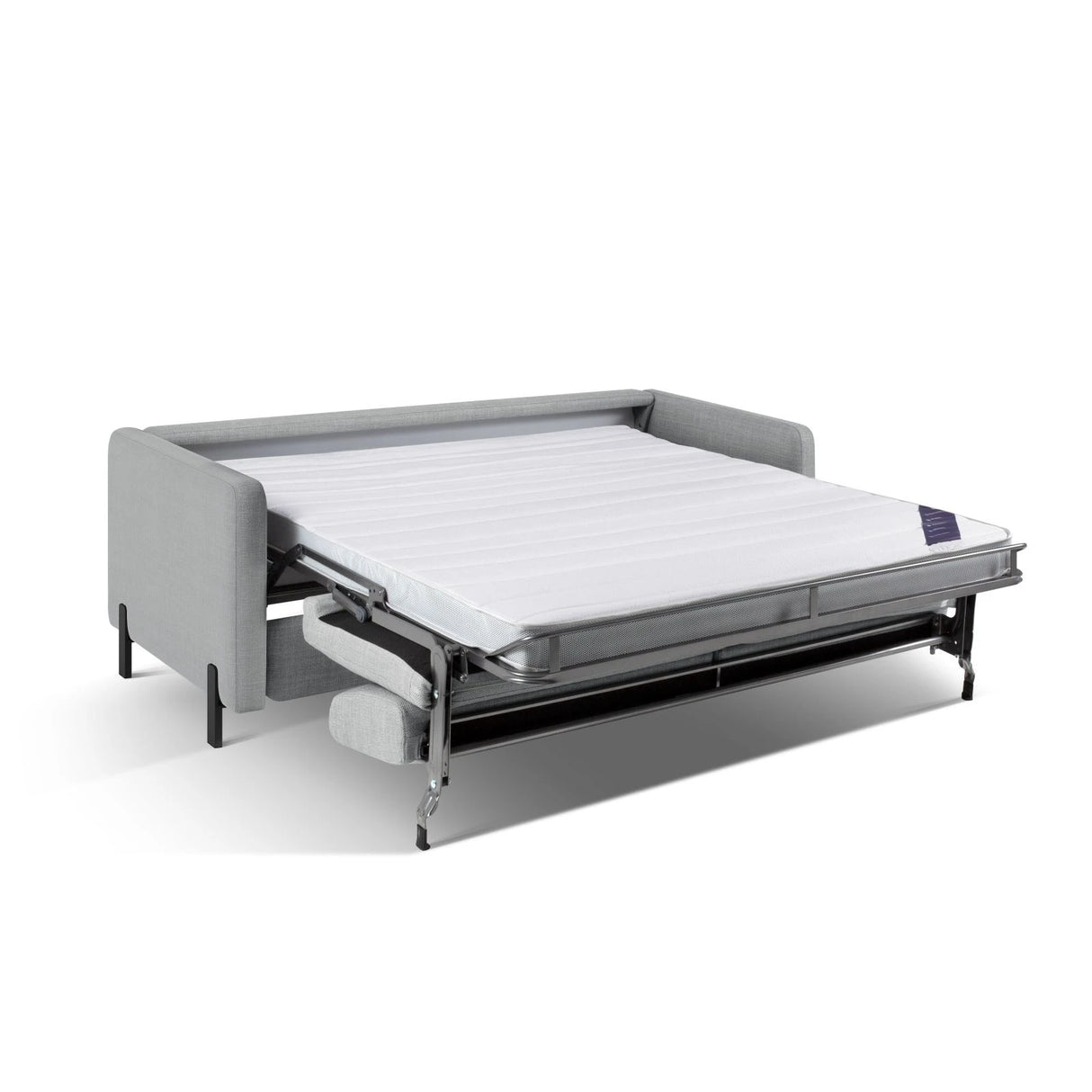 Gloria 3-Sitzer Sofa, ausklappbar, mit Schlaffunktion, mit Bezug aus Strukturierter Stoff (Bjo06) in Hellgrau, 202x102 cm – Bild 7