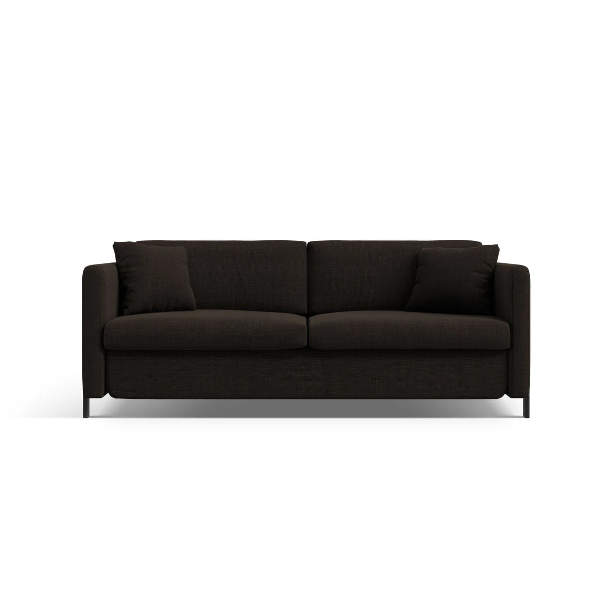 Gloria 3-Sitzer Sofa, ausklappbar, mit Schlaffunktion, mit Bezug aus Strukturierter Stoff (Bjo16) in Dunkelgrau, 202x102 cm – Bild 1