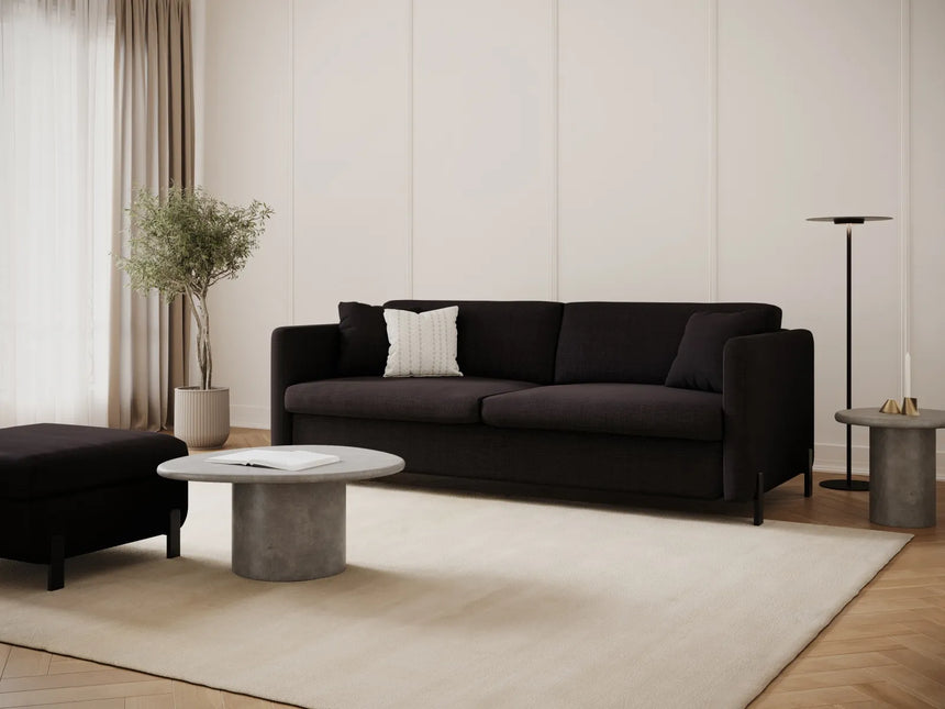 Gloria 3-Sitzer Sofa, ausklappbar, mit Schlaffunktion, mit Bezug aus Strukturierter Stoff (Bjo16) in Dunkelgrau, 202x102 cm – Bild 2