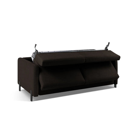 Gloria 3-Sitzer Sofa, ausklappbar, mit Schlaffunktion, mit Bezug aus Strukturierter Stoff (Bjo16) in Dunkelgrau, 202x102 cm – Bild 6