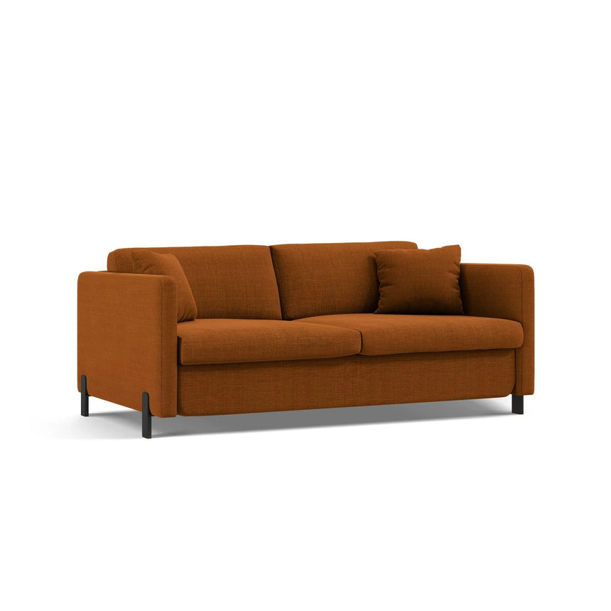 Gloria 3-Sitzer Sofa, ausklappbar, mit Schlaffunktion, mit Bezug aus Strukturierter Stoff (Bjo42) in Ziegel, 202x102 cm – Bild 4
