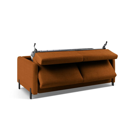 Gloria 3-Sitzer Sofa, ausklappbar, mit Schlaffunktion, mit Bezug aus Strukturierter Stoff (Bjo42) in Ziegel, 202x102 cm – Bild 6