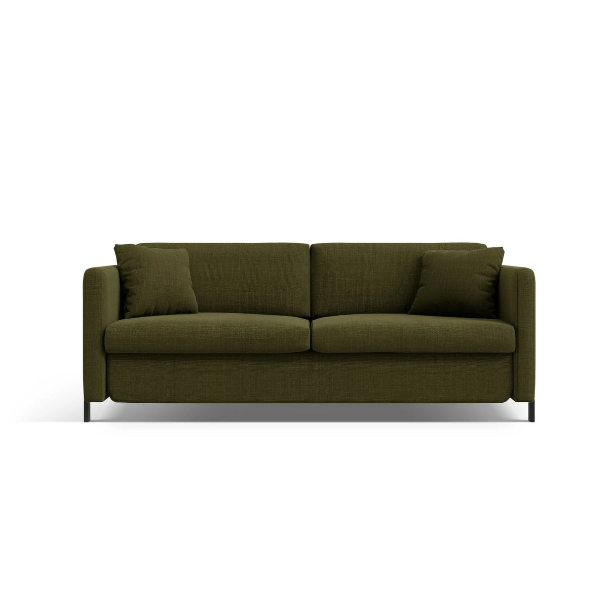 Gloria 3-Sitzer Sofa, ausklappbar, mit Schlaffunktion, mit Bezug aus Strukturierter Stoff (Bjo77) in Grün, 202x102 cm – Bild 1