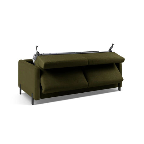 Gloria 3-Sitzer Sofa, ausklappbar, mit Schlaffunktion, mit Bezug aus Strukturierter Stoff (Bjo77) in Grün, 202x102 cm – Bild 6