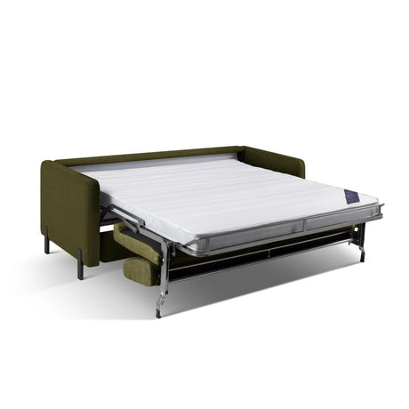 Gloria 3-Sitzer Sofa, ausklappbar, mit Schlaffunktion, mit Bezug aus Strukturierter Stoff (Bjo77) in Grün, 202x102 cm – Bild 7