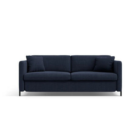 Gloria 3-Sitzer Sofa, ausklappbar, mit Schlaffunktion, mit Bezug aus Strukturierter Stoff (Bjo86) in Blau, 202x102 cm – Bild 1