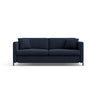 Gloria 3-Sitzer Sofa, ausklappbar, mit Schlaffunktion, mit Bezug aus Strukturierter Stoff (Bjo86) in Blau, 202x102 cm – Bild 1