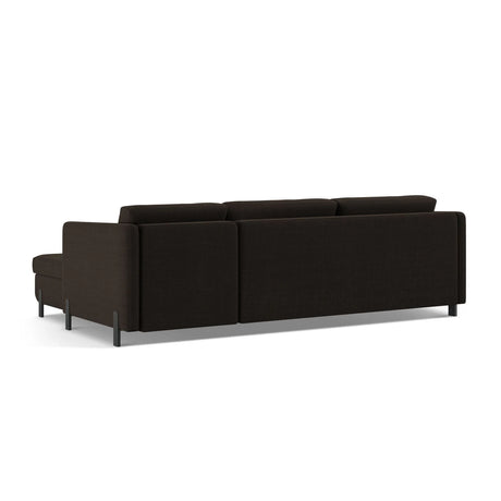 Gloria 4-Sitzer Ecksofa Links, ausklappbar, mit Schlaffunktion, mit Bezug aus Strukturierter Stoff (Bjo16) in Dunkelgrau, 280x170 cm – Bild 5