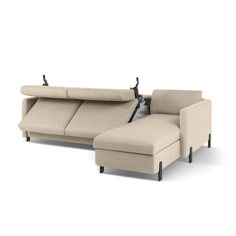 Gloria 4-Sitzer Ecksofa Rechts, ausklappbar, mit Schlaffunktion, mit Bezug aus Samt oder Strukturstoff, 260x170 cm – Bild 6