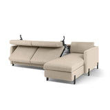 Gloria 4-Sitzer Ecksofa Rechts, ausklappbar, mit Schlaffunktion, mit Bezug aus Samt oder Strukturstoff, 280x170 cm – Bild 6