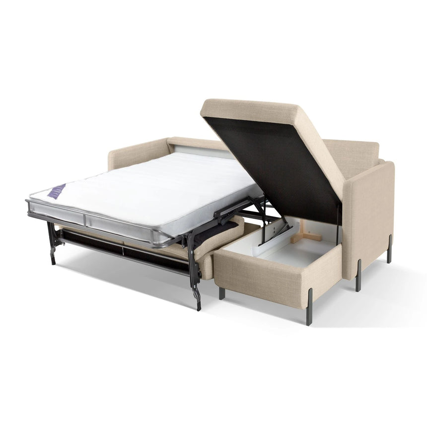 Gloria 4-Sitzer Ecksofa Rechts, ausklappbar, mit Schlaffunktion, mit Bezug aus Samt oder Strukturstoff, 280x170 cm – Bild 7