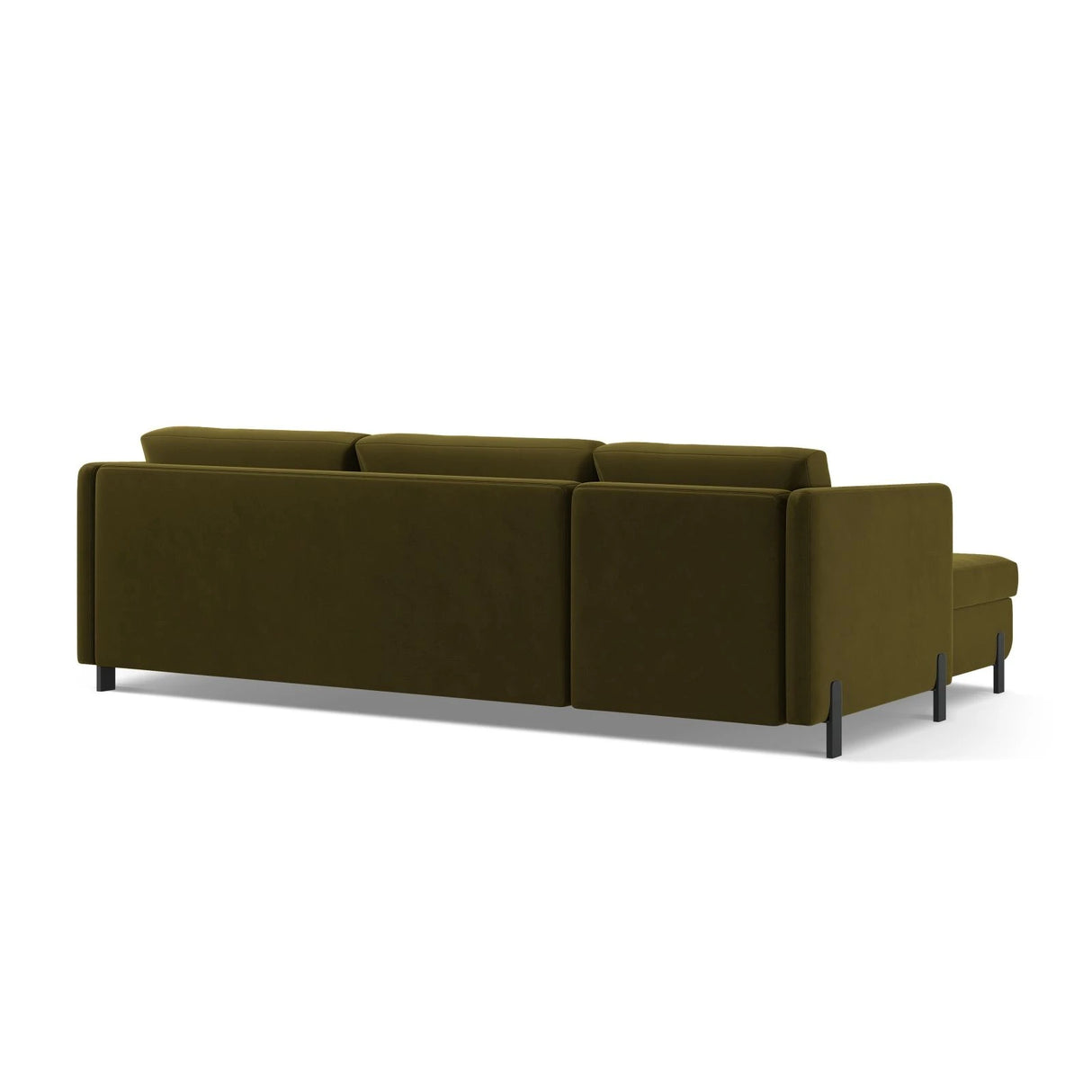 Gloria 4-Sitzer Ecksofa Rechts, ausklappbar, mit Schlaffunktion, mit Bezug aus Samt (Sal8) in Grün, 260x170 cm – Bild 5