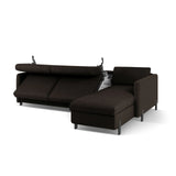 Gloria 4-Sitzer Ecksofa Rechts, ausklappbar, mit Schlaffunktion, mit Bezug aus Strukturierter Stoff (Bjo16) in Dunkelgrau, 260x170 cm – Bild 6