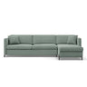 Gloria 4-Sitzer Ecksofa Rechts, ausklappbar, mit Schlaffunktion, mit Bezug aus Strukturierter Stoff (Bjo71) in Mint, 280x170 cm – Bild 1