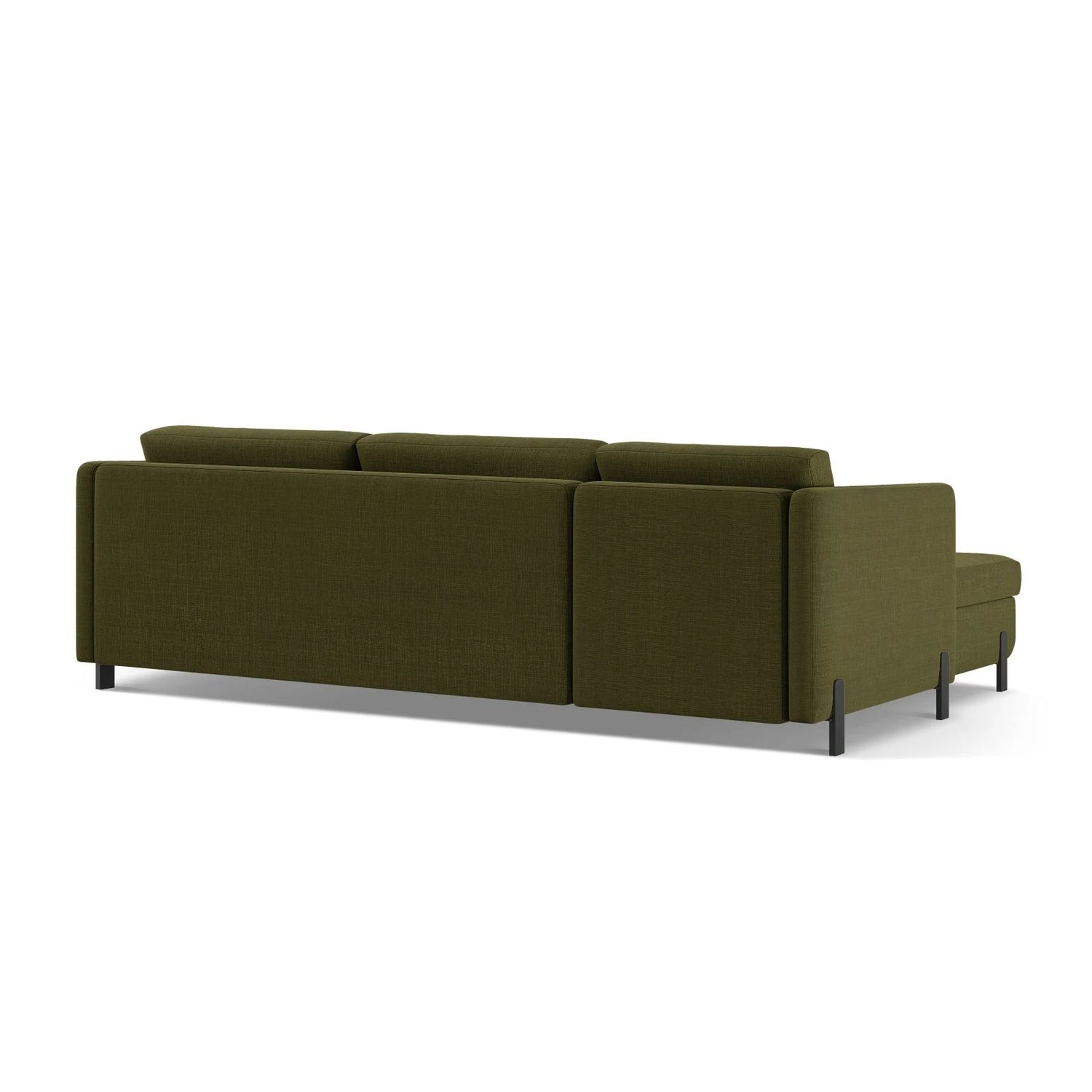 Gloria 4-Sitzer Ecksofa Rechts, ausklappbar, mit Schlaffunktion, mit Bezug aus Strukturierter Stoff (Bjo77) in Grün, 280x170 cm – Bild 5