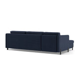 Gloria 4-Sitzer Ecksofa Rechts, ausklappbar, mit Schlaffunktion, mit Bezug aus Strukturierter Stoff (Bjo86) in Blau, 260x170 cm – Bild 5