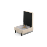 Gloria Pouf mit Bezug aus Samt oder Strukturstoff, 87x72 cm – Bild 3