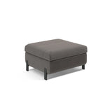 Gloria Pouf mit Bezug aus Samt (Sal17) in Grau, 87x72 cm – Bild 1
